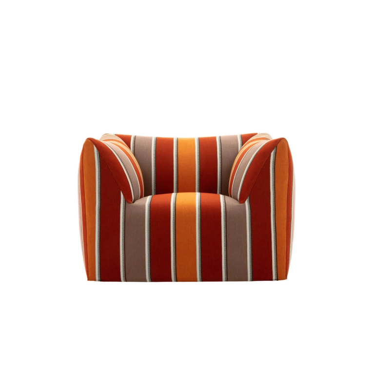 LA BAMBOLA Jacquard Lima raie orange B&B ITALIA