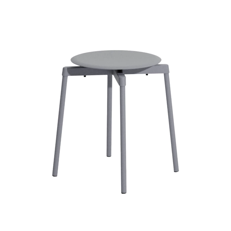Tabouret Fromme Aluminium Gris Pierre Petite Friture