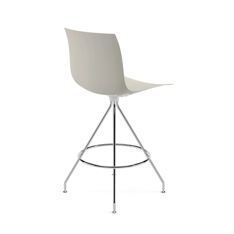 Stool CATIFA RE 46, H 65 Beige, Chrome Base ARPER