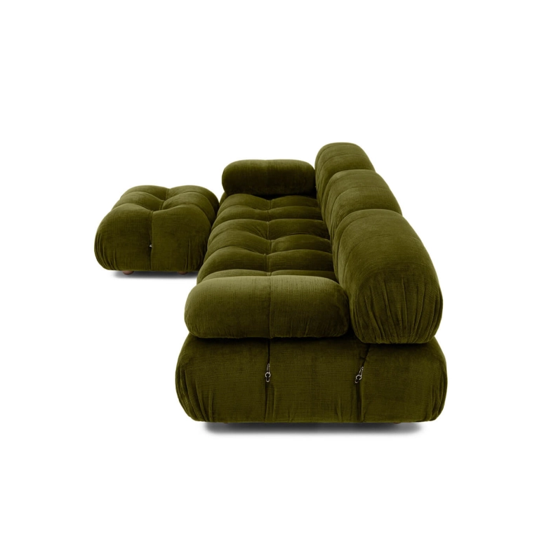 CAMALEONDA angulaire Chenille Enia Vert Olive BB ITALIA