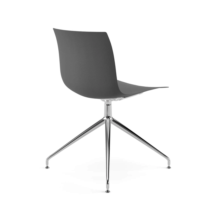 Dining Chair CATIFA RE 46 Grey, Chrome Base ARPER