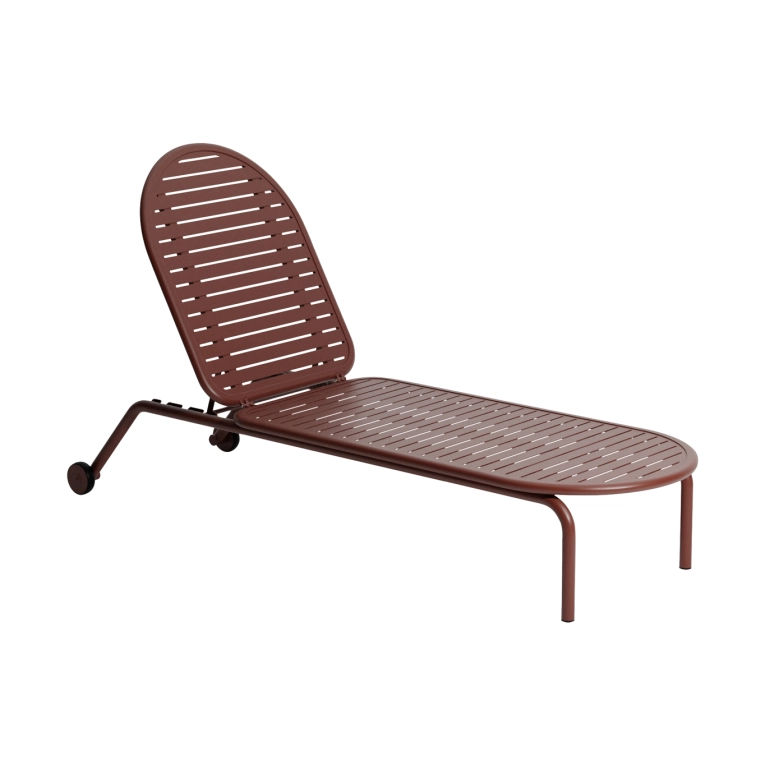 Bain de soleil, chaise longue et hamac WEEK-END Bain de soleil Rouge Brun PETITE FRITURE