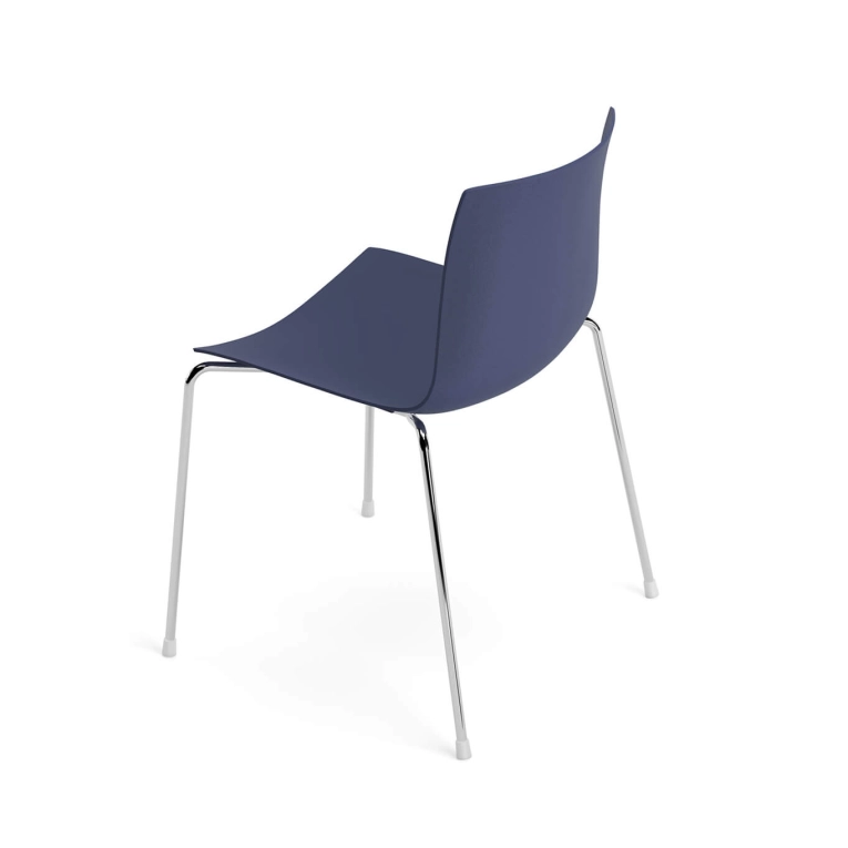 Chaise CATIFA RE 46 4 pieds Bleu nuit ARPER