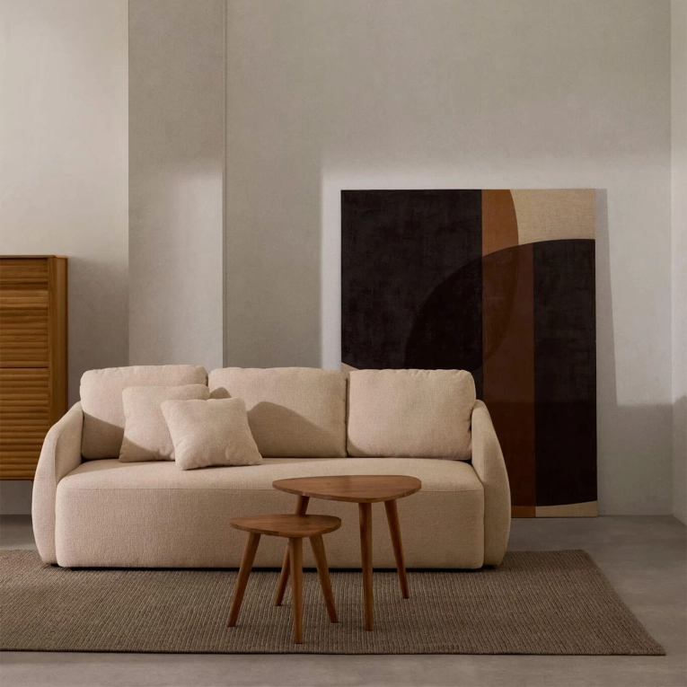 LAIRA 3 places Chenille Ecrue KAVE HOME