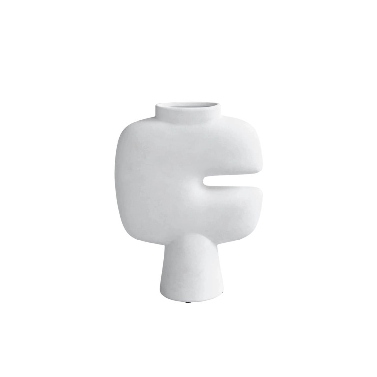 Vase TRIBAL medio Blanc os 101 COPENHAGEN