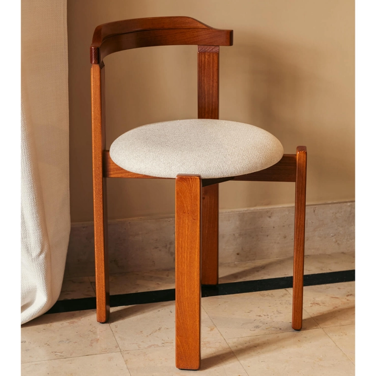 Chaise LAURA Toile Tissée Beige THE SOCIALITE FAMILY