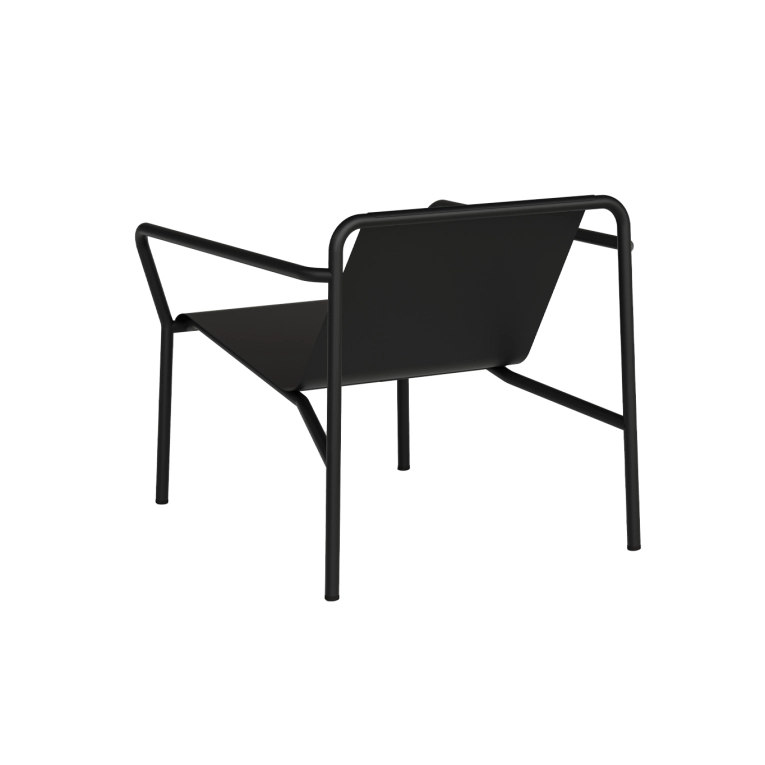 Fauteuil extérieur PANORAMA Noir Graphite avec accoudoirs TIPTOE