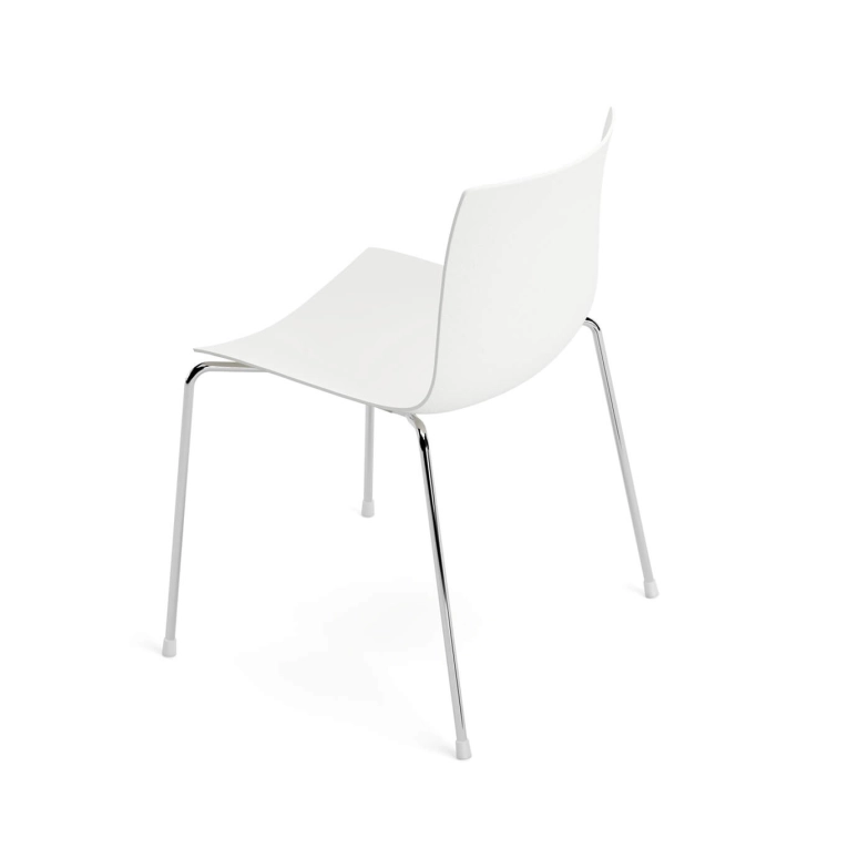 Chaise CATIFA RE 46 4 pieds Blanc lune ARPER