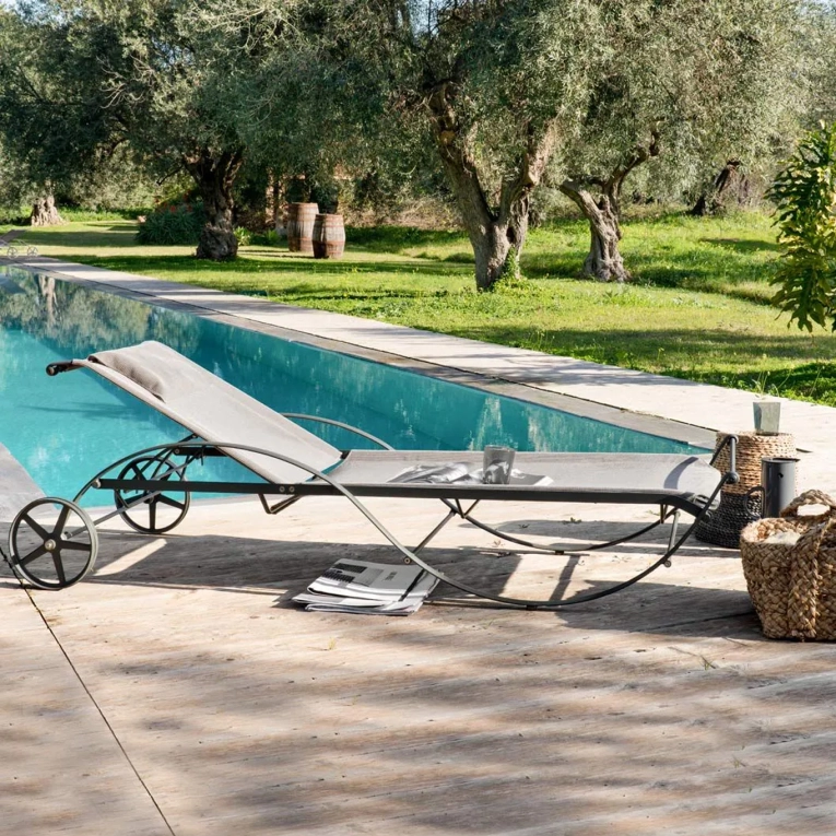 Bain de soleil, chaise longue et hamac AURORA Graphite UNOPIÙ