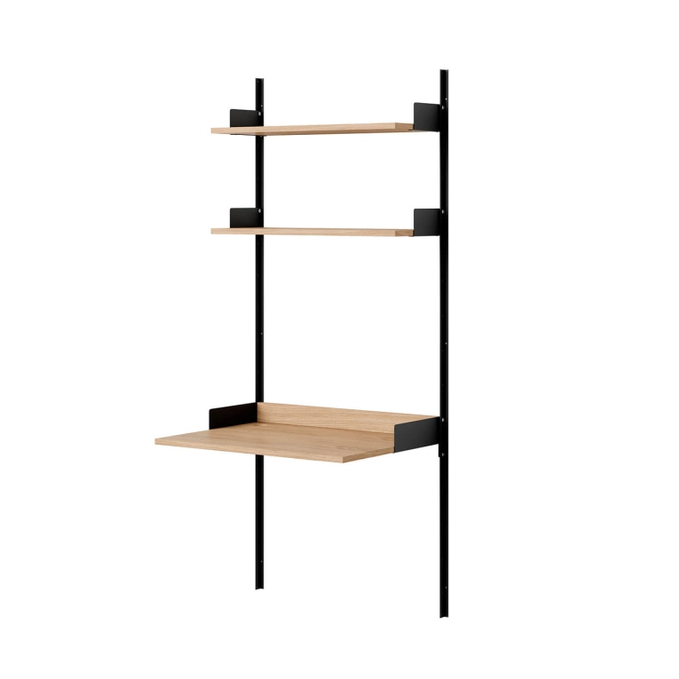 Bureau NEW WORKS STUDY SHELF Noir/ Chêne NEW WORKS