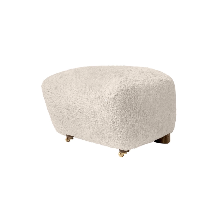 Pouf THE TIRED MAN Chêne Foncé/ Sheepskin Moolight AUDO COPENHAGEN