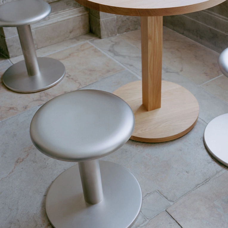 Tabouret COUPE H 46 Acier inoxydable NEW WORKS