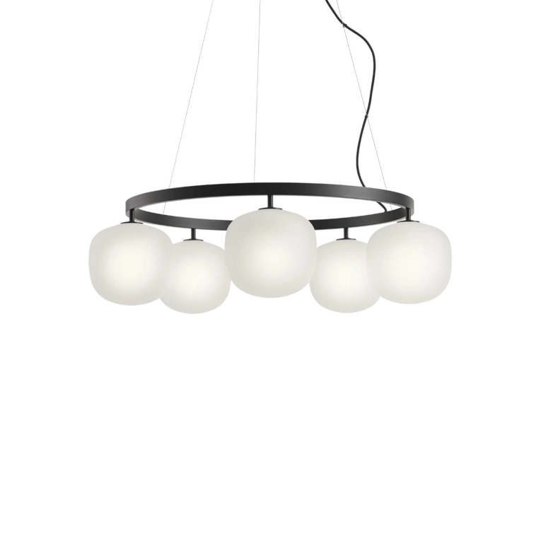 Suspension RIME CHANDELIER Noir MUUTO