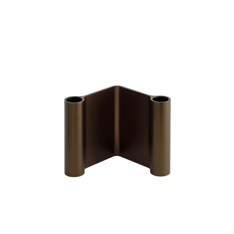 Photophore, bougeoir et bougie PAIR H 11 Marron MUUTO