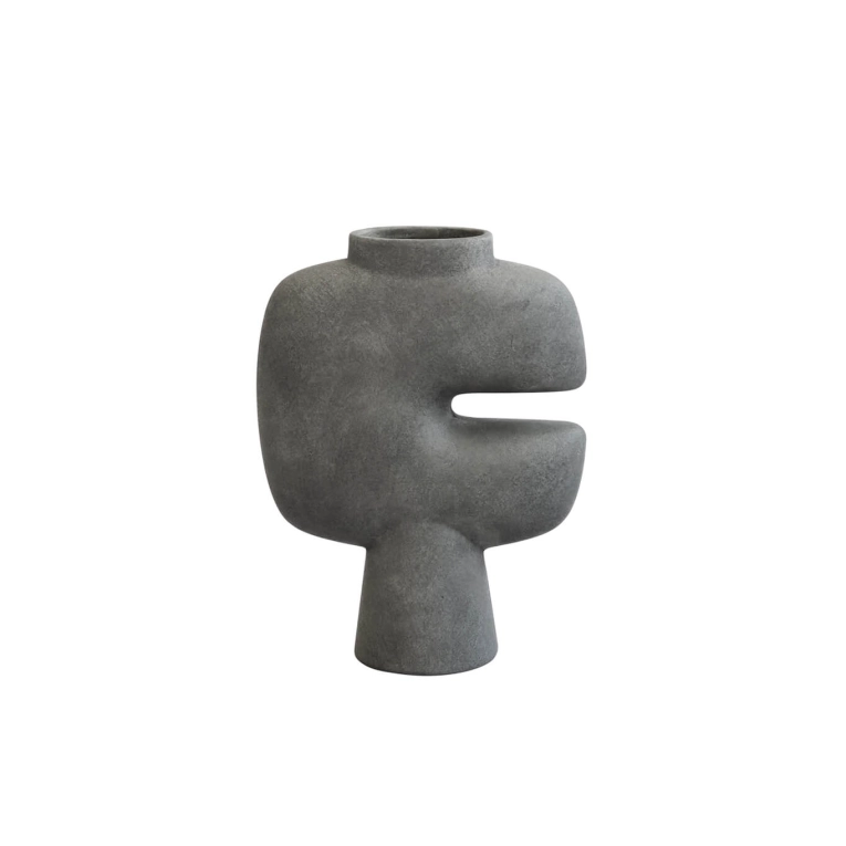 Vase TRIBAL medio Gris foncé 101 COPENHAGEN