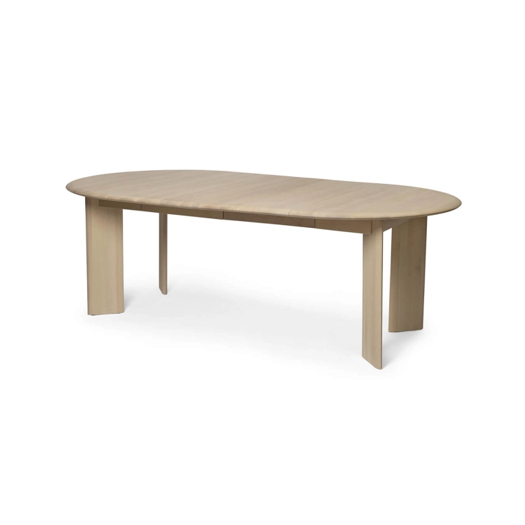 Table BEVEL Extensible Chêne Huilé Blanc FERM LIVING