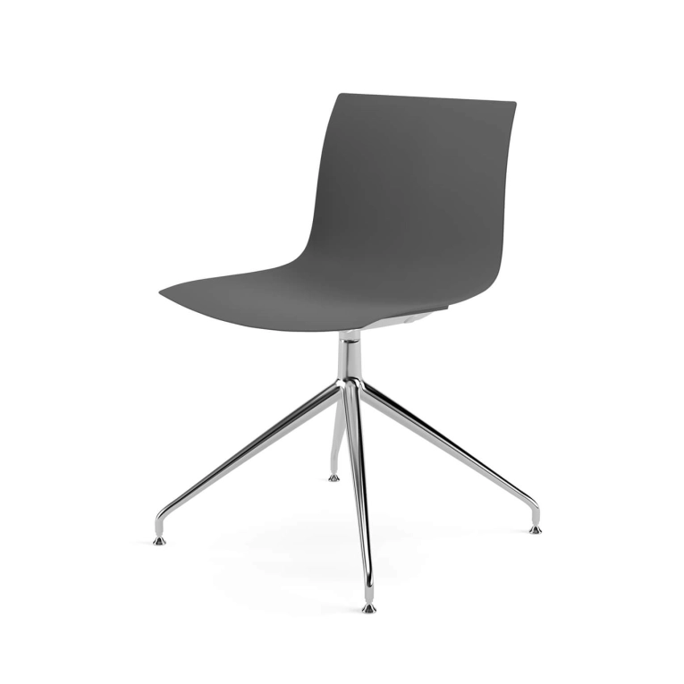 Dining Chair CATIFA RE 46 Grey, Chrome Base ARPER