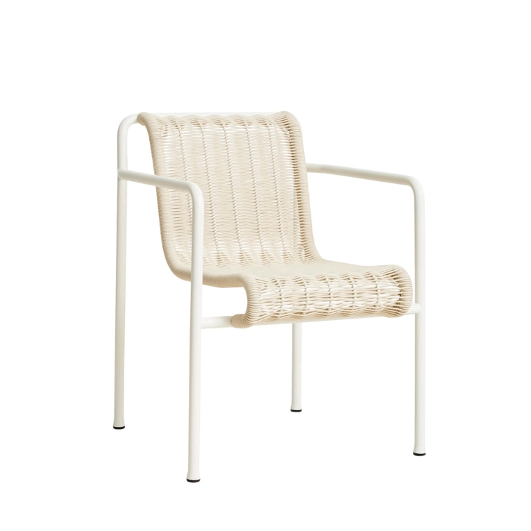 Chaise extérieur Chaise PALISSADE CORD Blanc Crème HAY