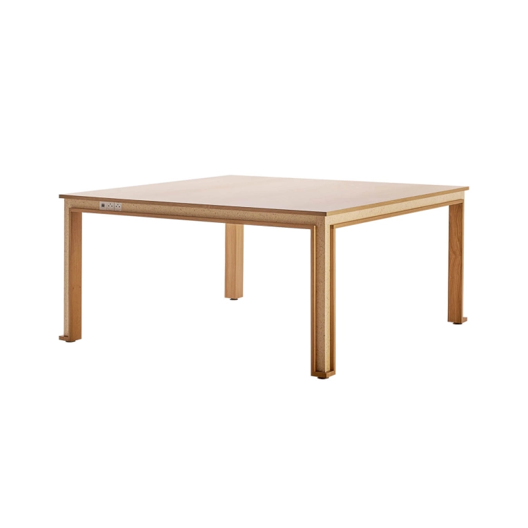 Table entreprise ERA 150x150 Chêne/ Woodio Polar SILVERA PRO