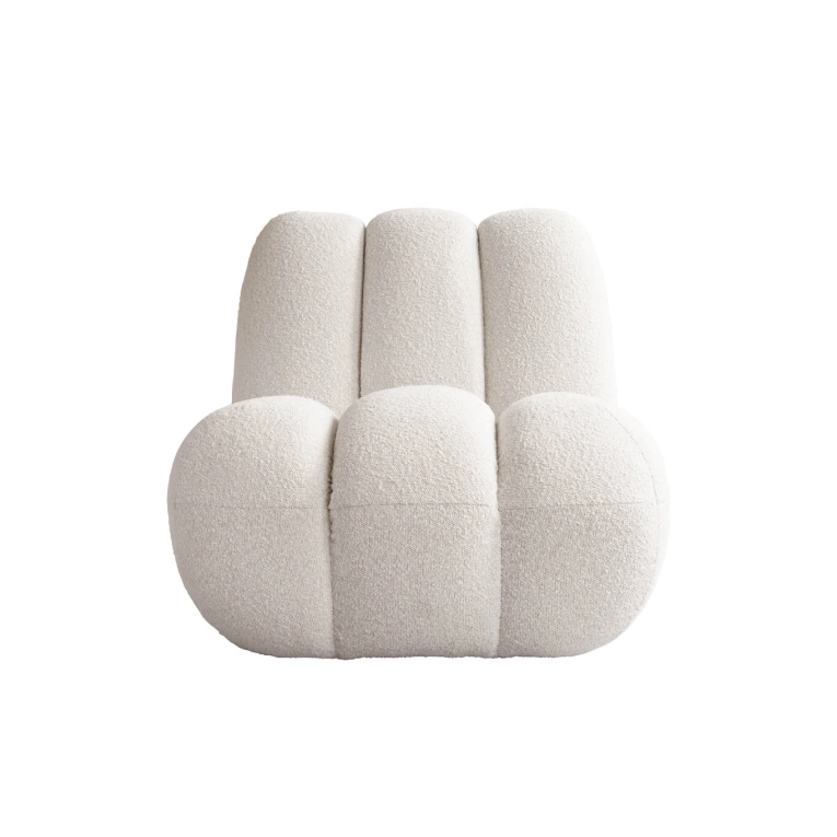 Fauteuil TOE CHAIR bouclé Blanc cassé 101 COPENHAGEN