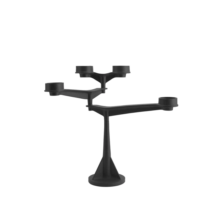 Photophore, bougeoir et bougie Candélabre MINI SPIN Noir TOM DIXON