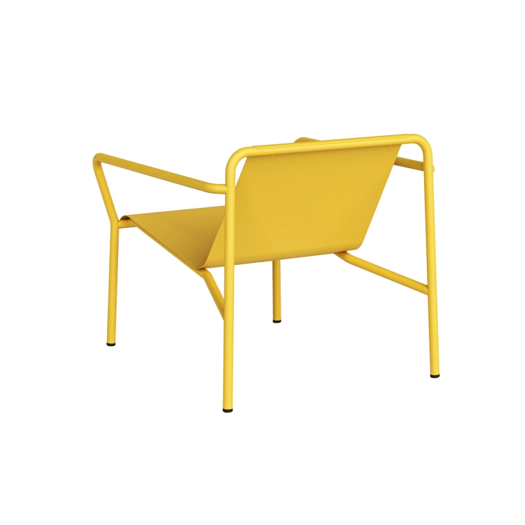 Fauteuil extérieur PANORAMA Jaune Soleil avec accoudoirs TIPTOE