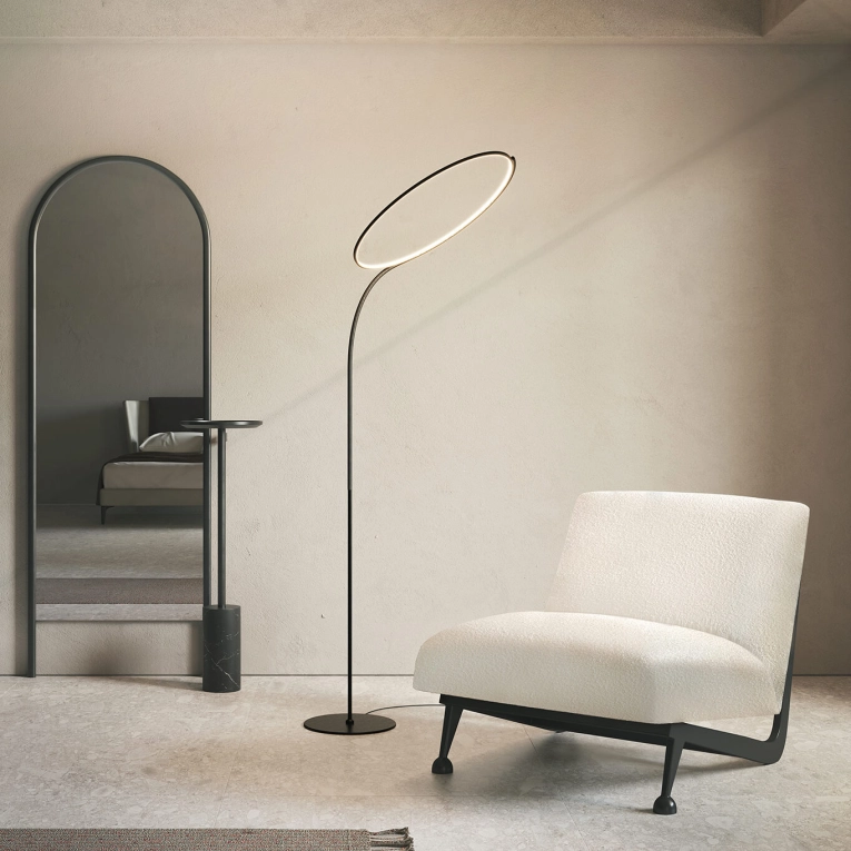 Lampadaire POISE Noir mat KDLN