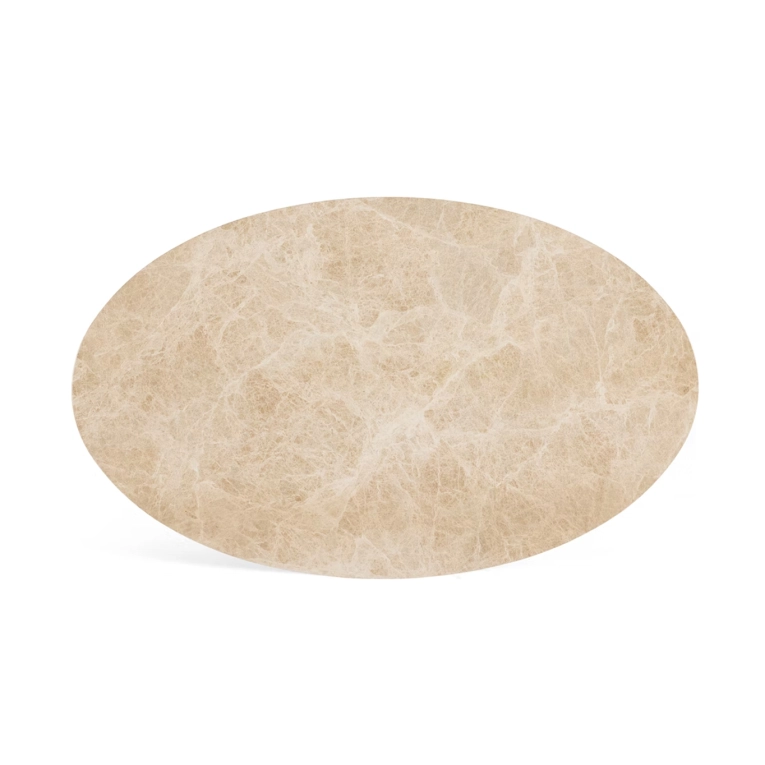 Table SAARINEN Ovale marbre Emperador Light brillant KNOLL