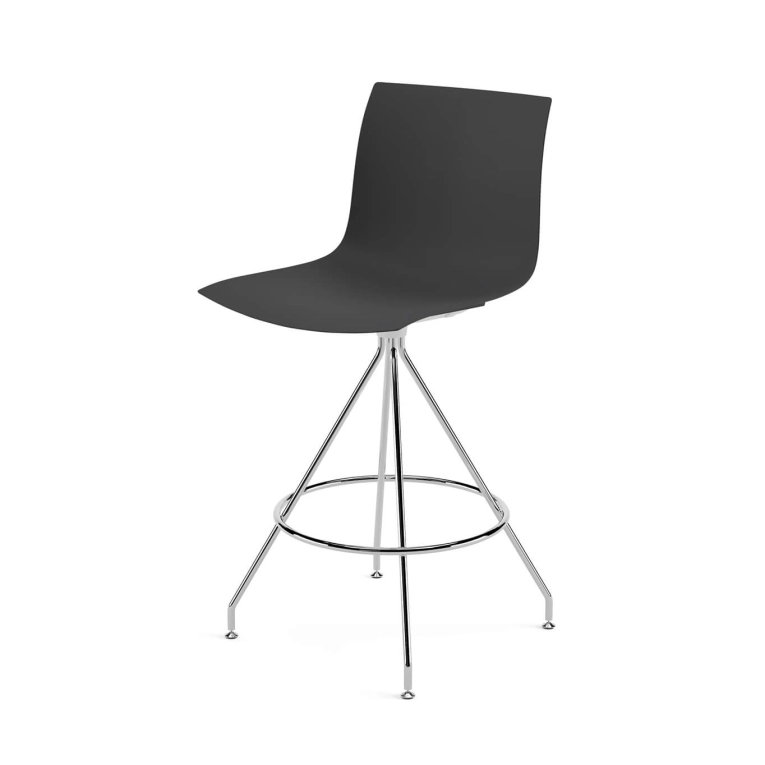 Stool CATIFA RE 46, H 65 Black, Chrome Base ARPER