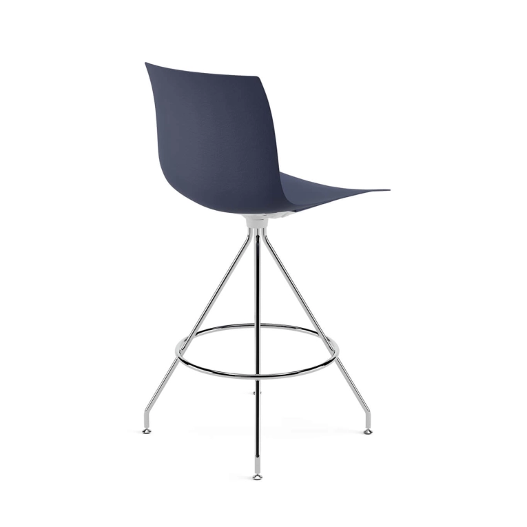 Stool CATIFA RE 46, H 65 Blue, Chrome Base ARPER