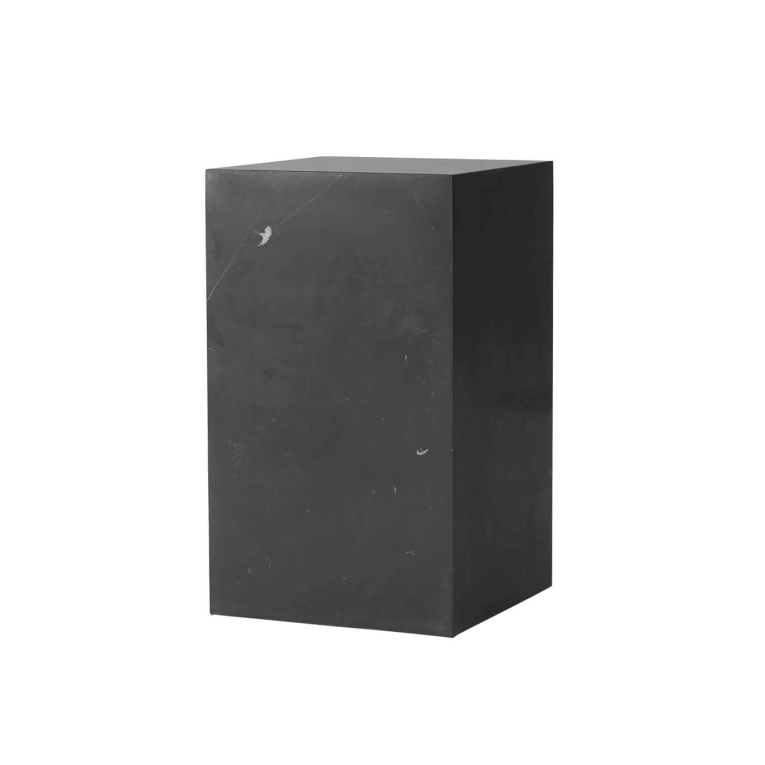 Table d'appoint guéridon PLINTH TALL Marbre Nero Marquina AUDO COPENHAGEN