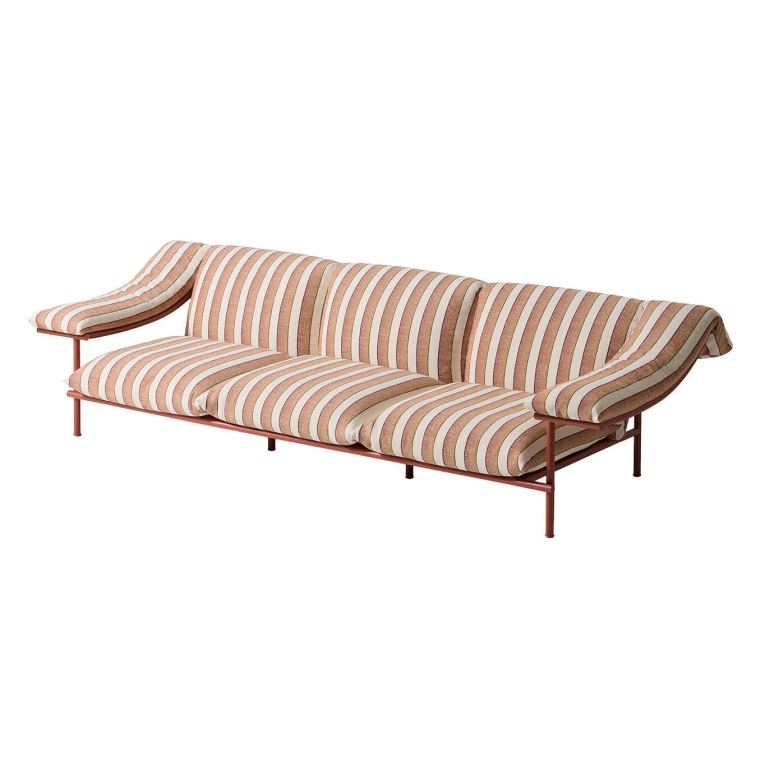 Canapé extérieur VIDALENTA 3 Places Terracotta/ Orosei Terracotta CASSINA