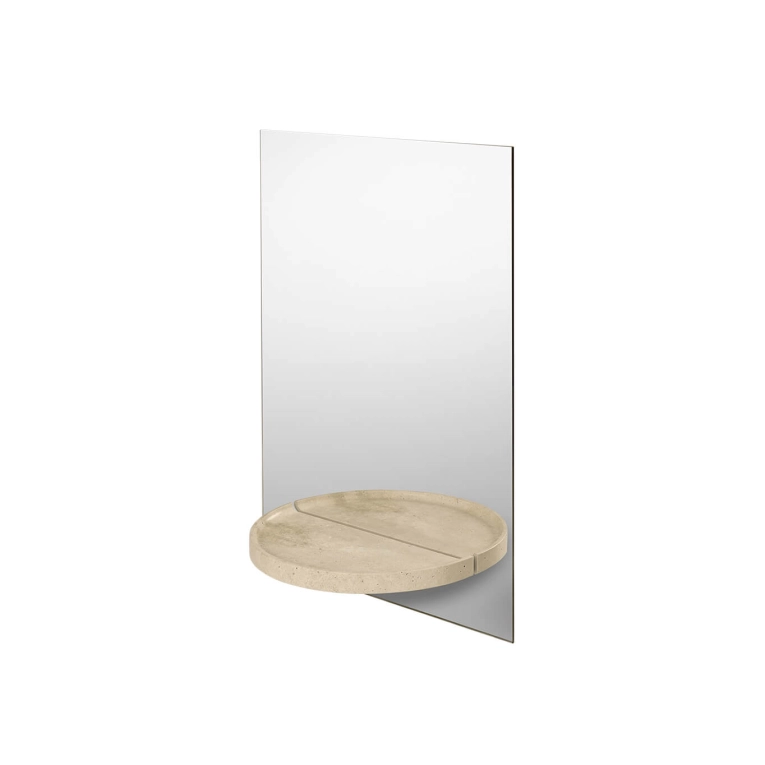 Miroir SYMMETRY Verre / Travertin  FERM LIVING