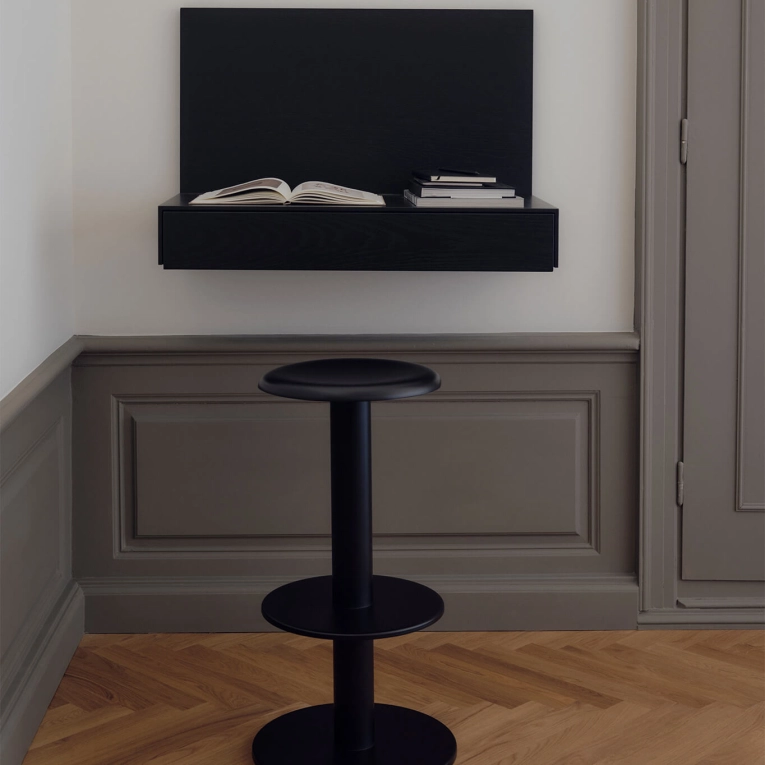 Tabouret haut COUPE H 76 Noir NEW WORKS