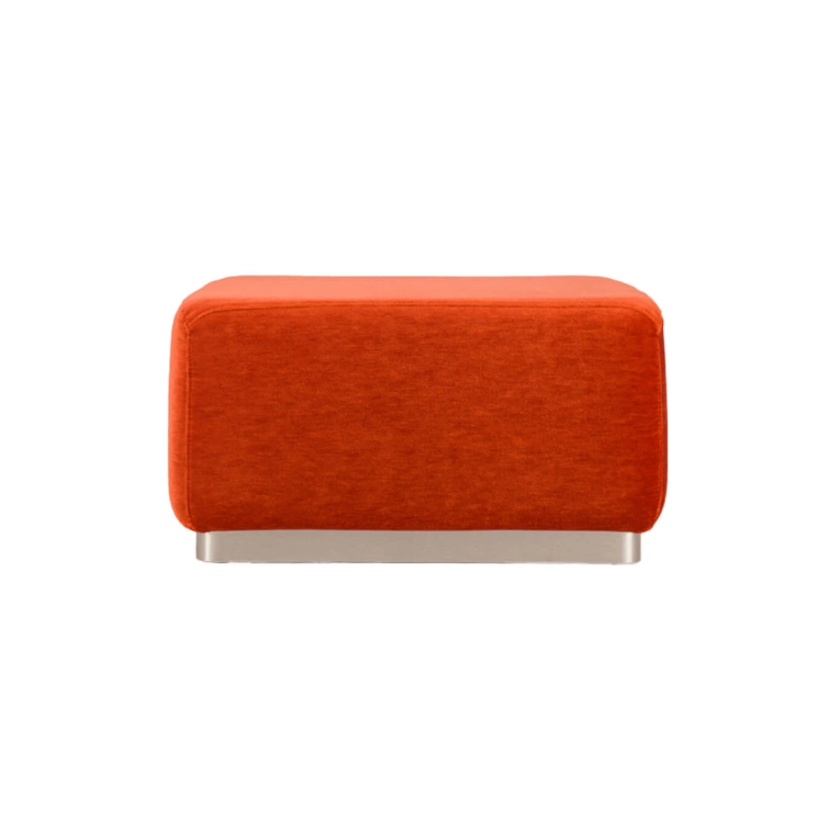 Pouf ROTONDO Velours Vermillon THE SOCIALITE FAMILY