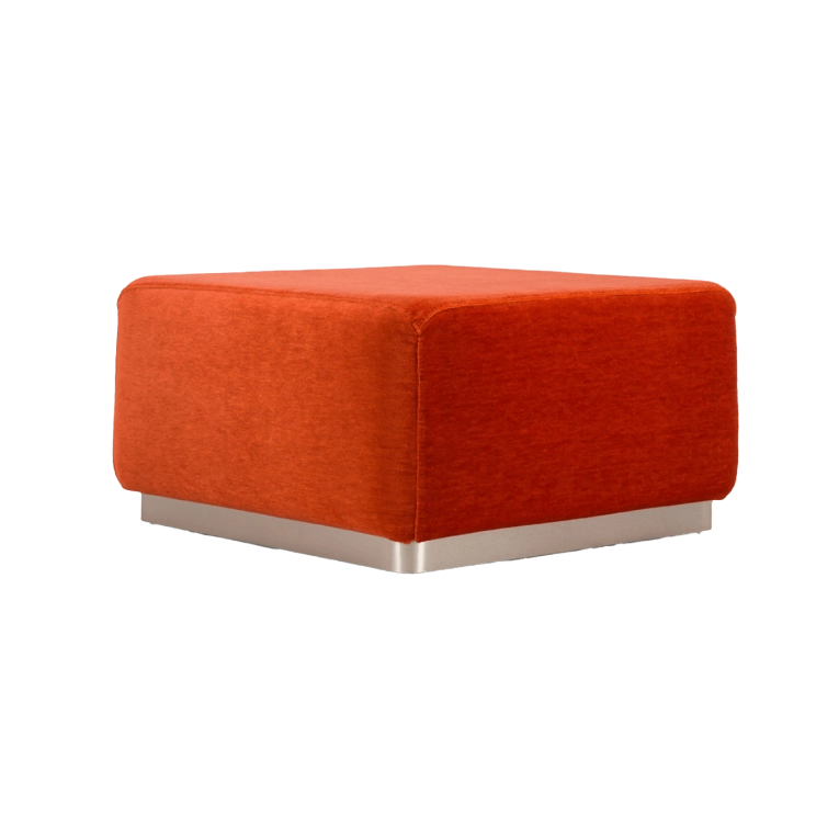 Pouf ROTONDO Velours Vermillon THE SOCIALITE FAMILY