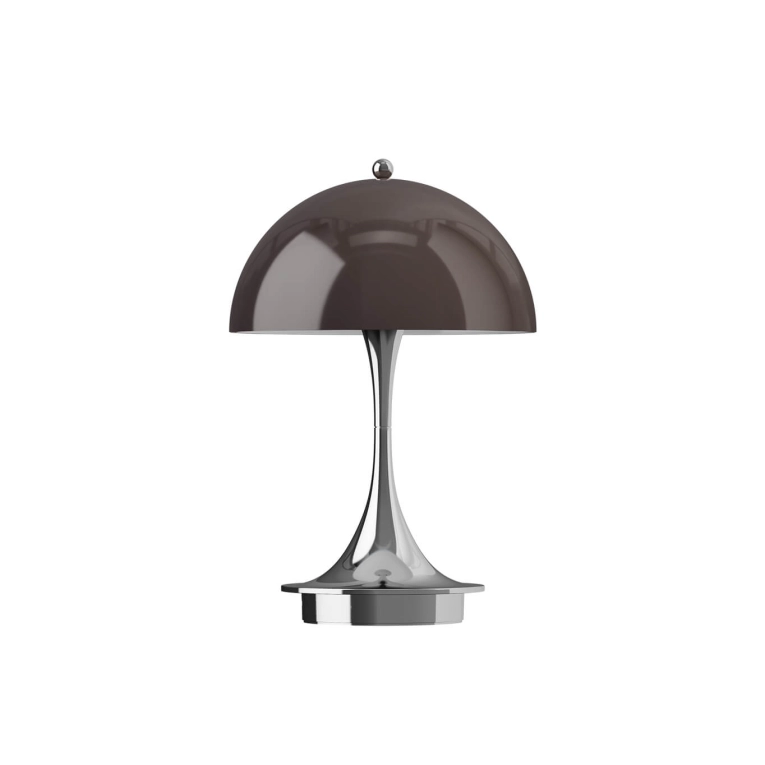 Lampe sans fil PANTHELLA 160 PORTABLE V3 Marron opale/ chrome LOUIS POULSEN