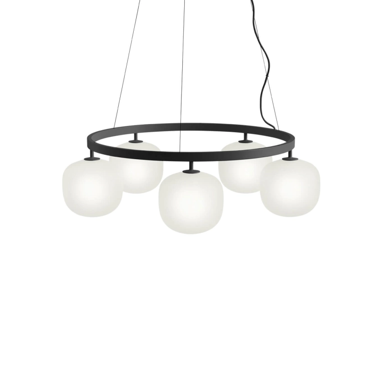 Suspension RIME CHANDELIER Noir MUUTO