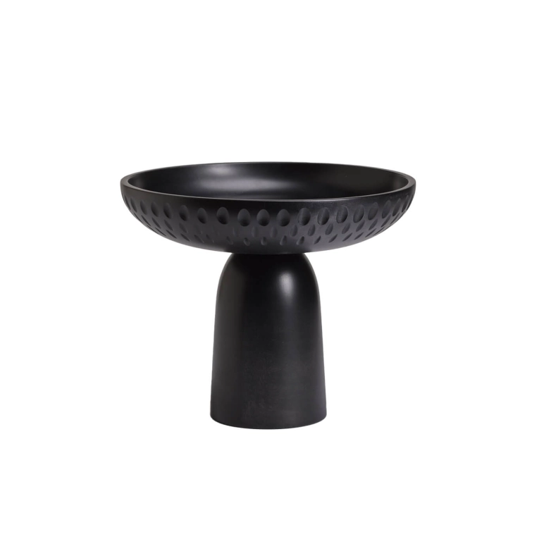 Table Centrepiece NERA bowl large rain drops Maple black ZANAT