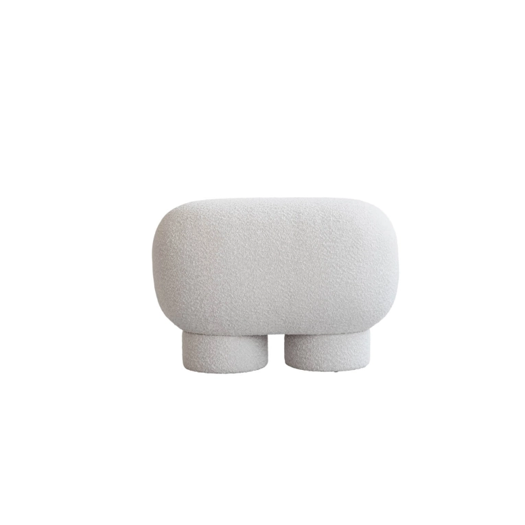 Pouf BIG FOOT petit bouclé Blanc cassé 101 COPENHAGEN