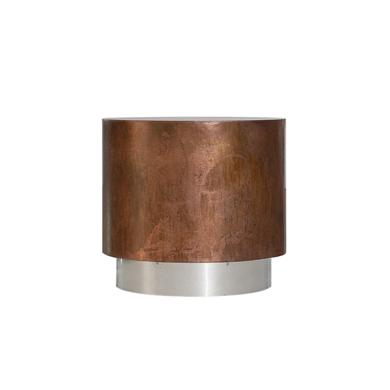Table d'appoint guéridon LOREN Ø 50 Cuivre/ Acier BAXTER MADE IN ITALY