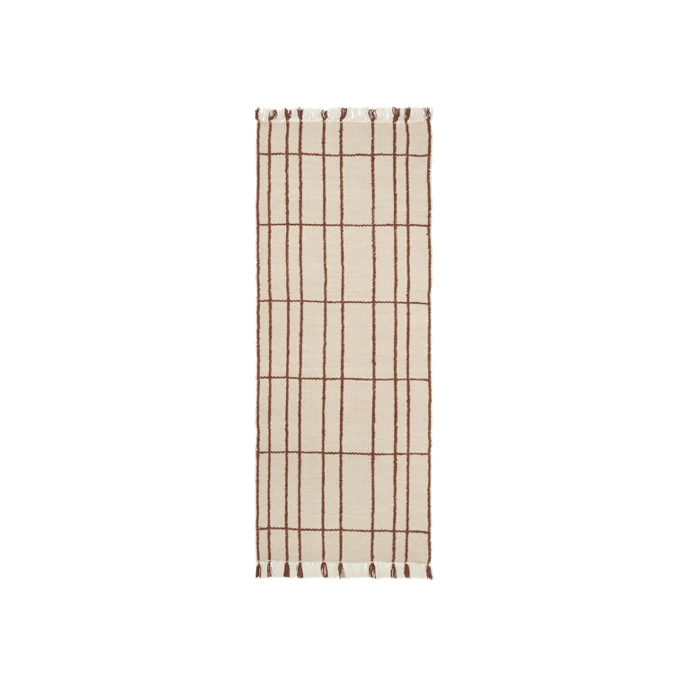 Tapis SEN Runner Beige Marron FERM LIVING