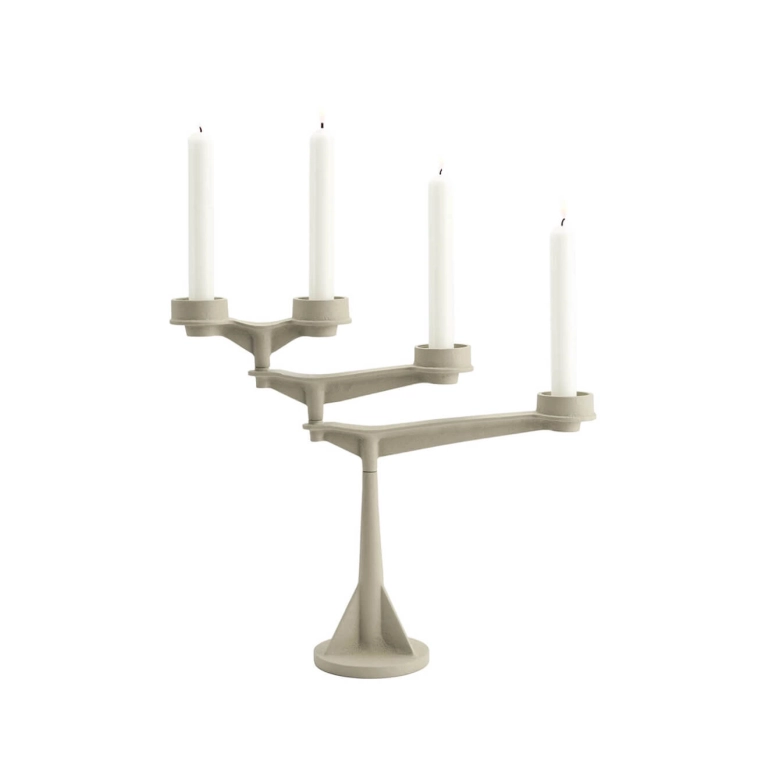 Photophore, bougeoir et bougie Candélabre MINI SPIN Putty TOM DIXON
