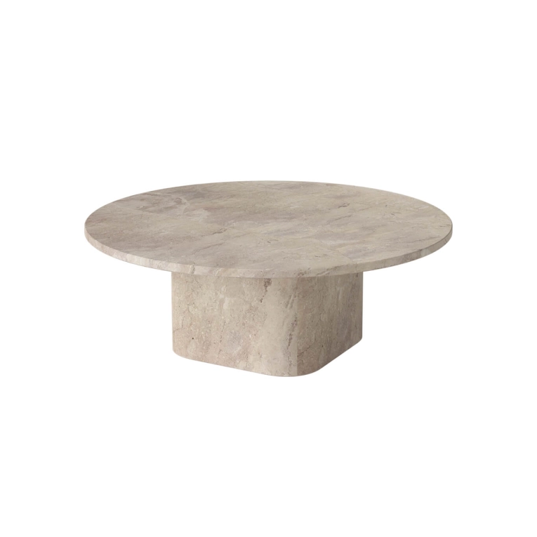 Table basse EIDA Ø 90 H 32 Marbre Beige BOLIA