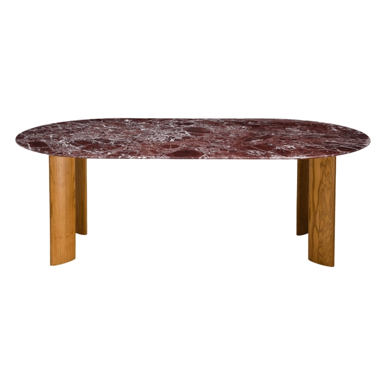 Table CARLOTTA ALTA 8 places Marbre Rouge THE SOCIALITE FAMILY