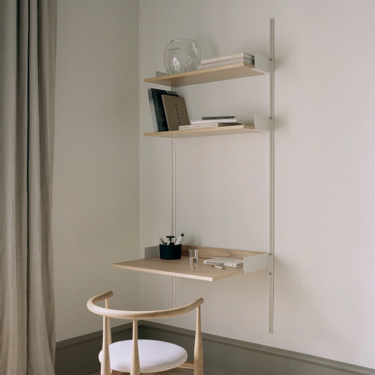 Bureau NEW WORKS STUDY SHELF Blanc/ Chêne NEW WORKS