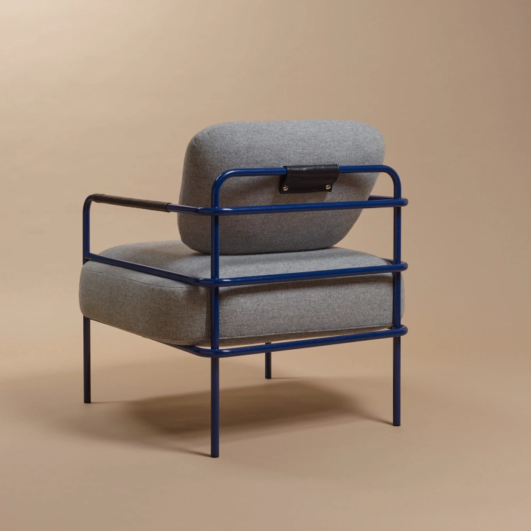 Fauteuil LAIME 42 Bleu saphir/ Arpin natté foncé NOMA