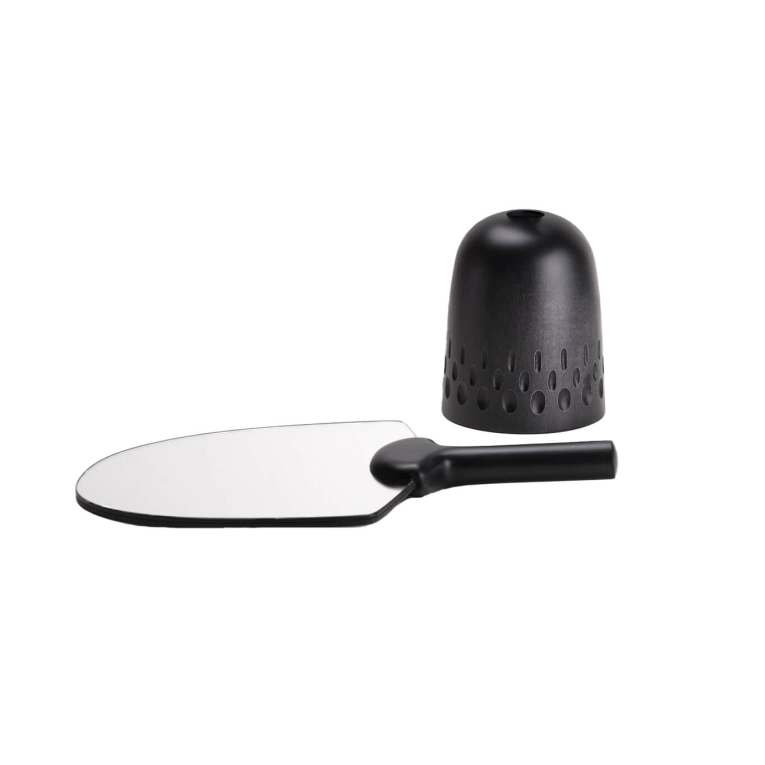 Miroir NUR motifs gouttes de pluie Érable noir ZANAT