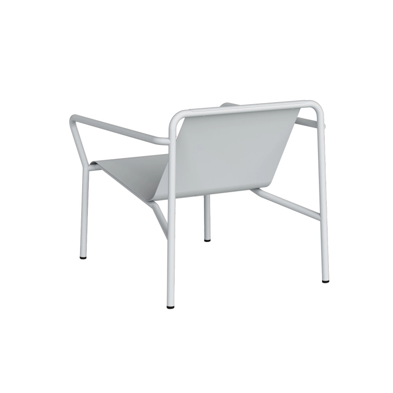 Fauteuil extérieur PANORAMA Gris Craie avec accoudoirs TIPTOE