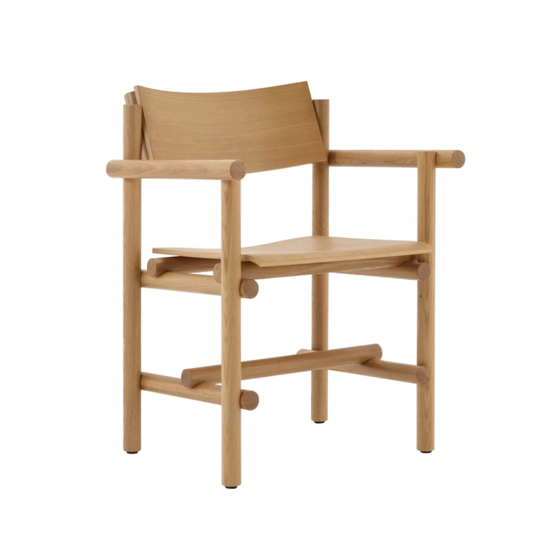 Chaise MUECKE avec accoudoirs Chêne KNOLL